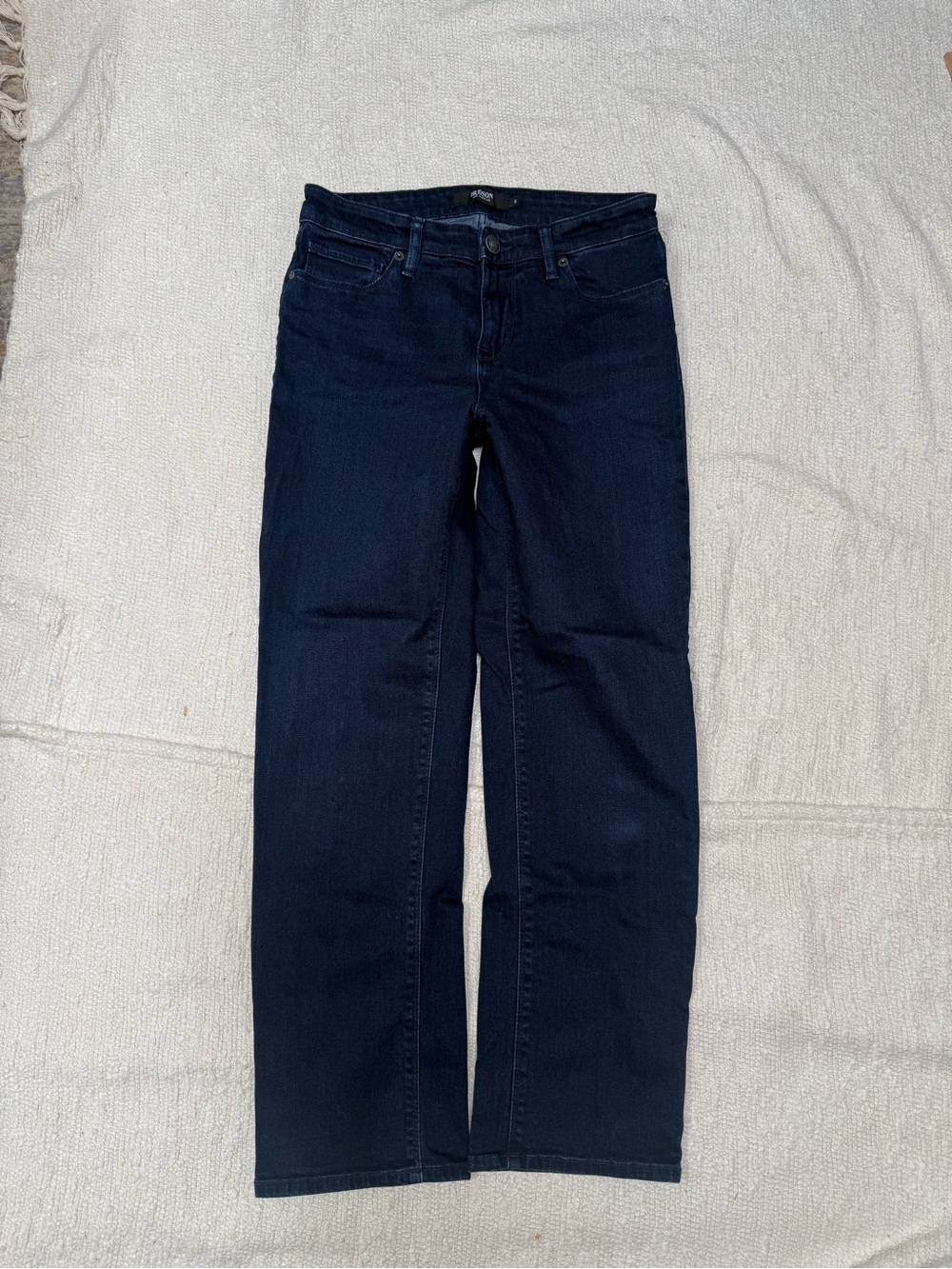 Hudson Women’s Blue Dark Wash Stretch Denim Slim Straight Jeans 5-Pocket Size 6